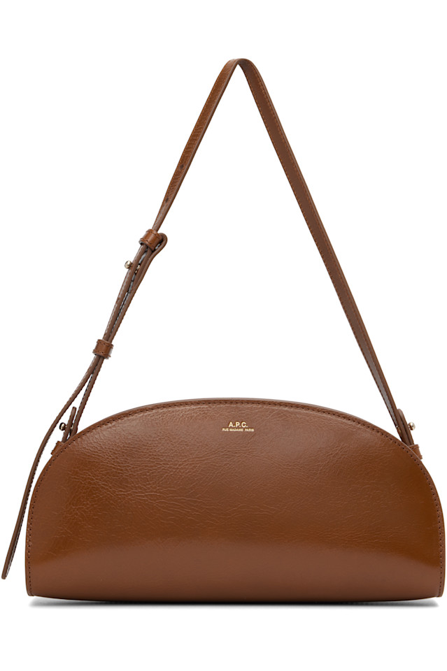 

A.P.C. Сумка-Полумесяц бежевого цвета через плечо