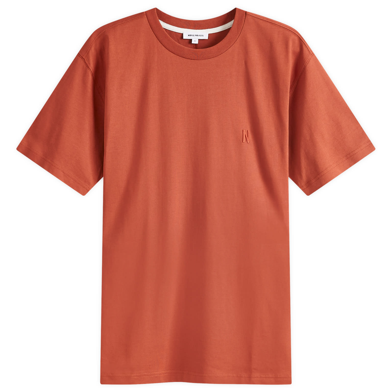 

Футболка Norse Projects Johannes Organic N Logo T-Shirt, цвет Red Ochre