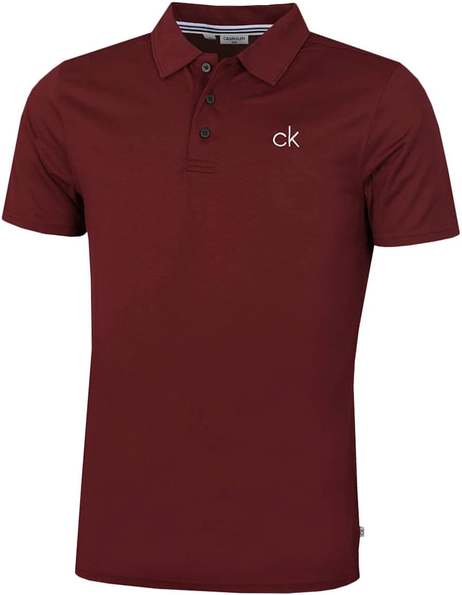 

Мужская рубашка-поло для гольфа Calvin Klein Central Eco Light с влагоотводящей основой, Burgundy