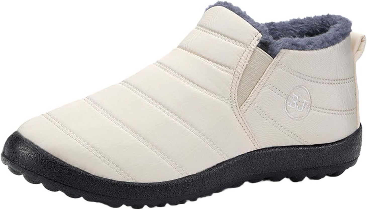 

Зимние сапоги для женщин и мужчин с меховой подкладкой, противоскользящие, водонепроницаемые ботильоны, удобная теплая обувь для улицы, слипоны Movnebyro, белый