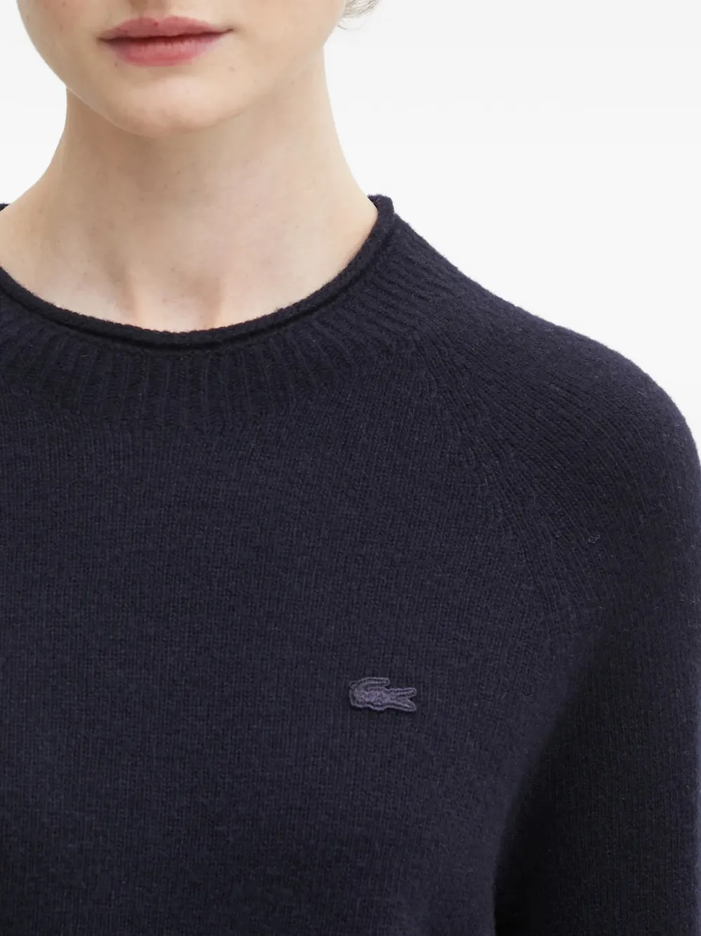 Свитер с логотипом и круглым вырезом Lacoste, синий — фото 4
