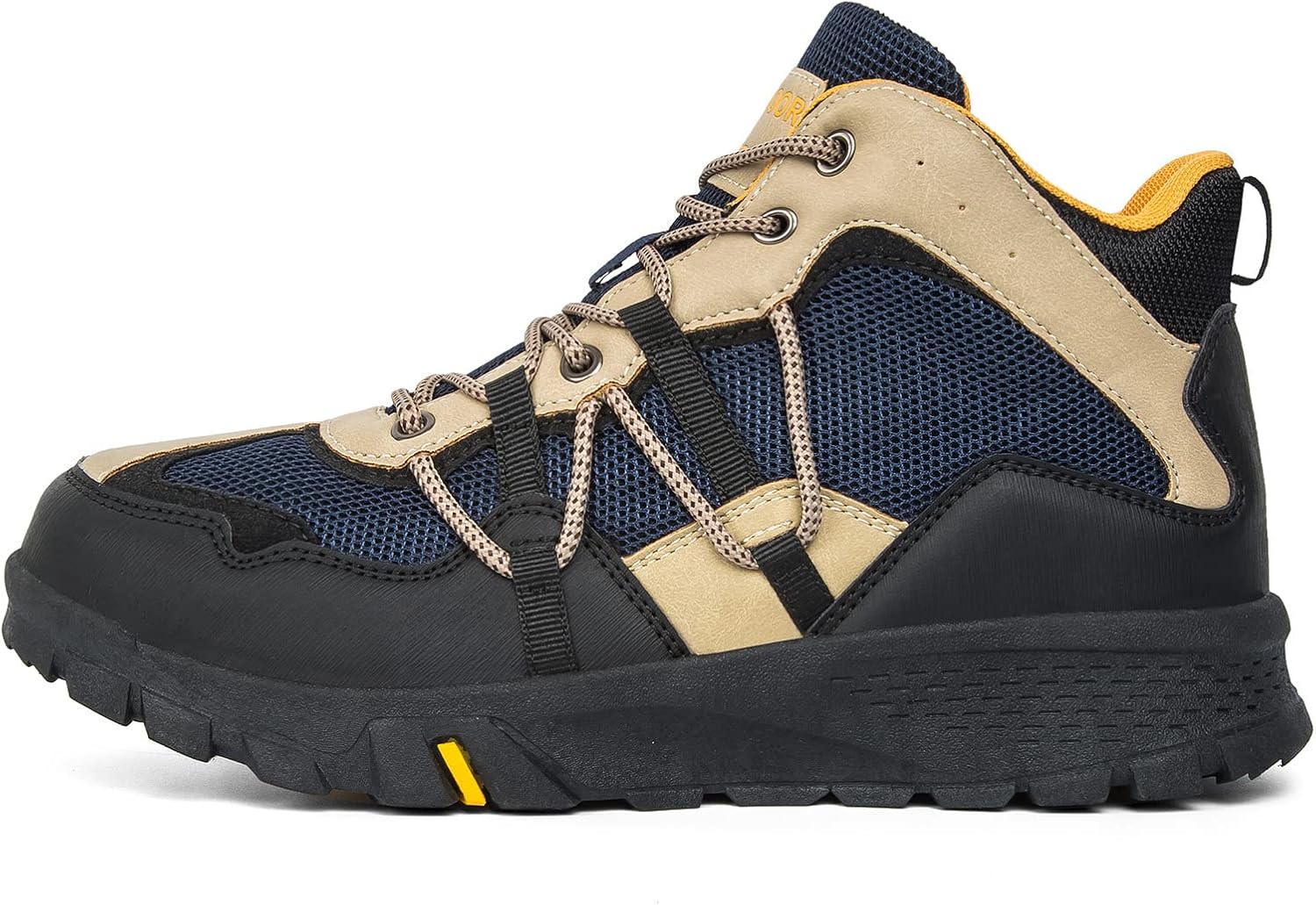 

Мужские кроссовки ELSHTIDE с гибкой сеткой, шнуровкой и высоким берцем, уличные, противоскользящие, водонепроницаемые, амортизирующие, для походов и треккинга, синий/бежевый/темно-синий