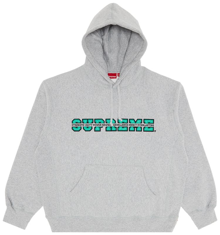 

Толстовка Supreme Collegiate Acronym Hooded Sweatshirt 'Heather Grey', серый