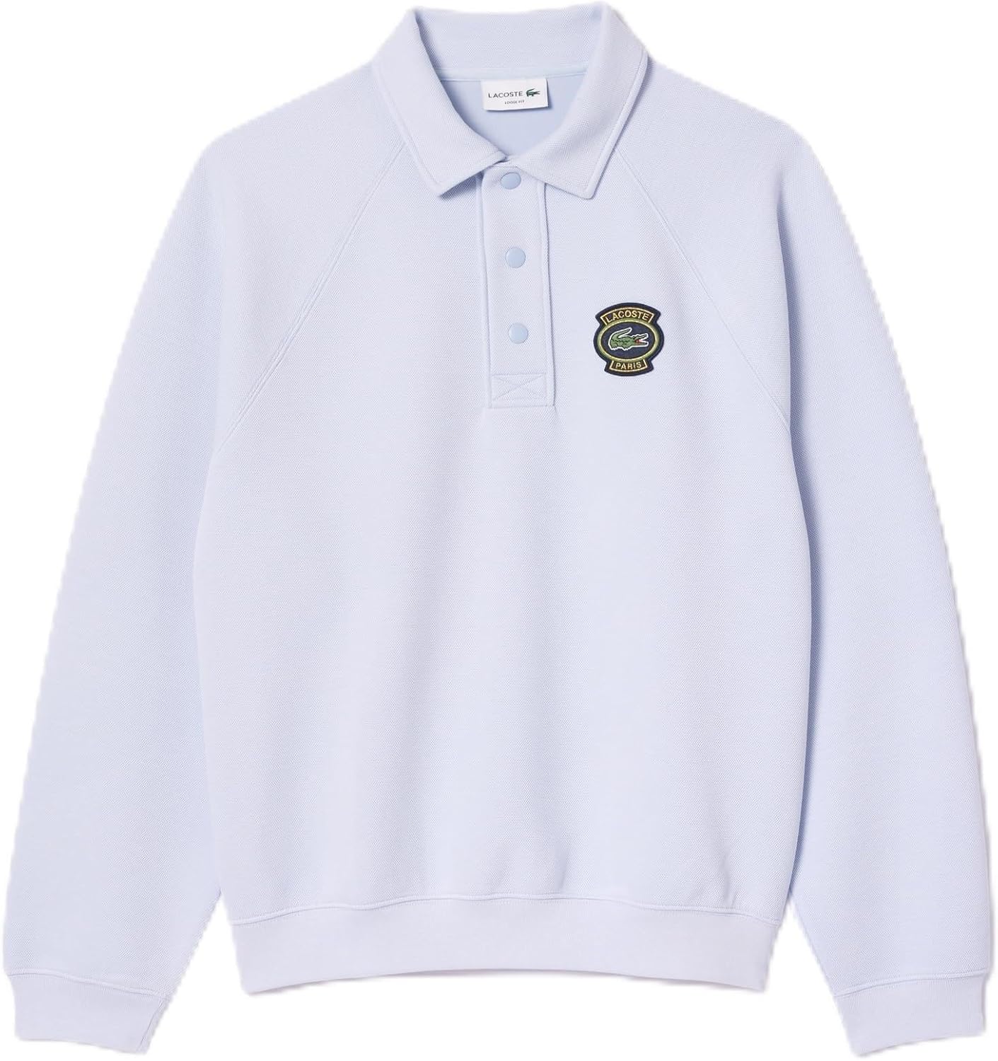 

Мужская толстовка-поло Lacoste (Lacoste) из двухсторонней ткани пике, светло-синий