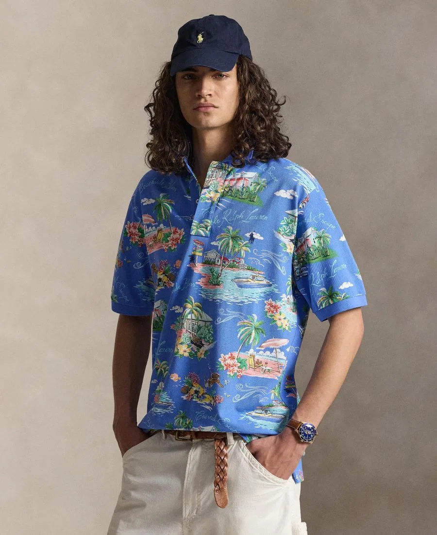 Мужская классическая рубашка-поло больших размеров Polo Ralph Lauren, синий