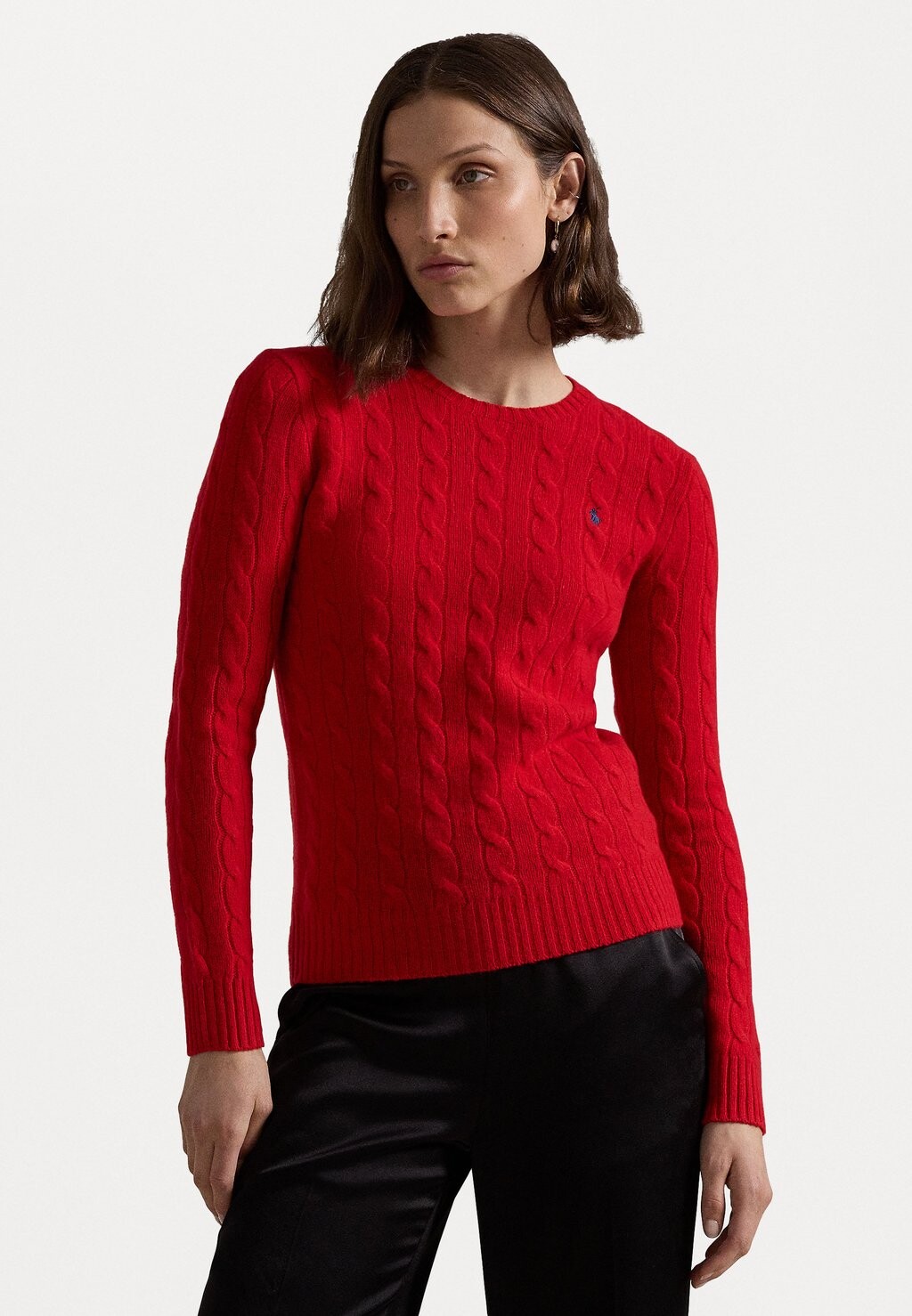 

Джемпер CABLE KNIT WOOL CASHMERE JUMPER Polo Ralph Lauren, красный