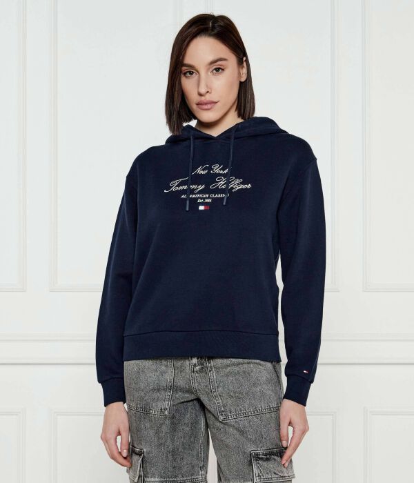 

Свитер современный шрифт графика Regular fit Tommy Hilfiger, синий