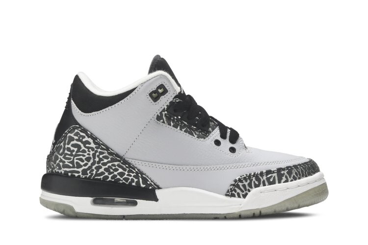 

Кроссовки Air Jordan 3 Retro BG 'Wolf Grey', серый