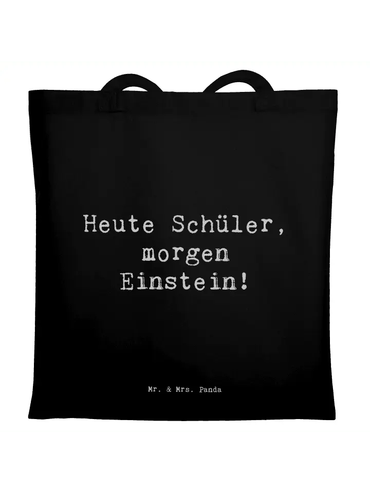 

Сумка для переноски Mr & Mrs Panda Spruch Schulanfang Inspiration, черный