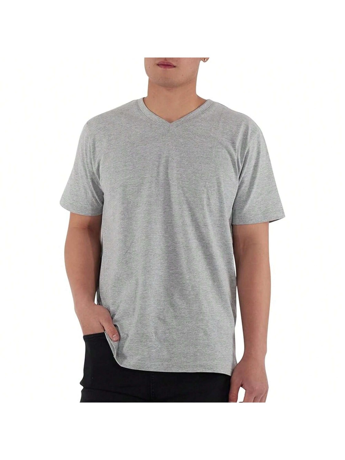 

Футболка мужская Rich Cotton BLK-M с v-образным вырезом, серый