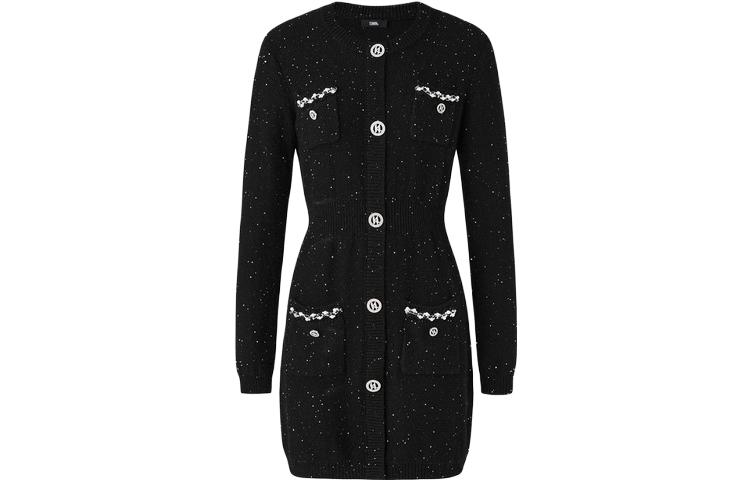 

KARL LAGERFELD / Karl Lagerfeld Jeans Платье с длинными рукавами KARL LAGERFELD, женское, черное
