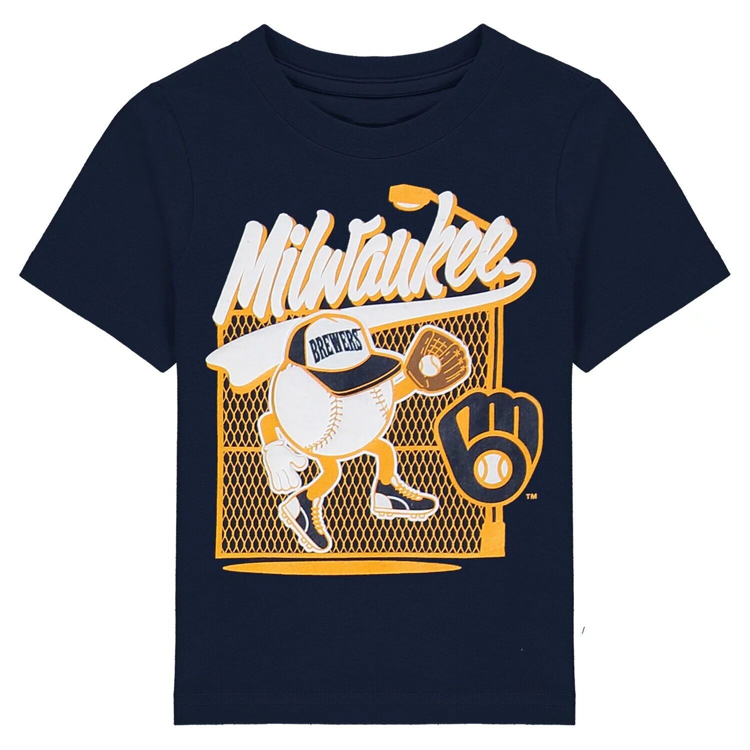 

Футболка Infant Navy Milwaukee Brewers On the Fence Outerstuff