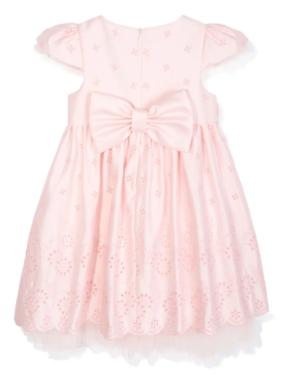 Платье с объемными рукавами и вышивкой Dress & Fleur, розовый — фото 4