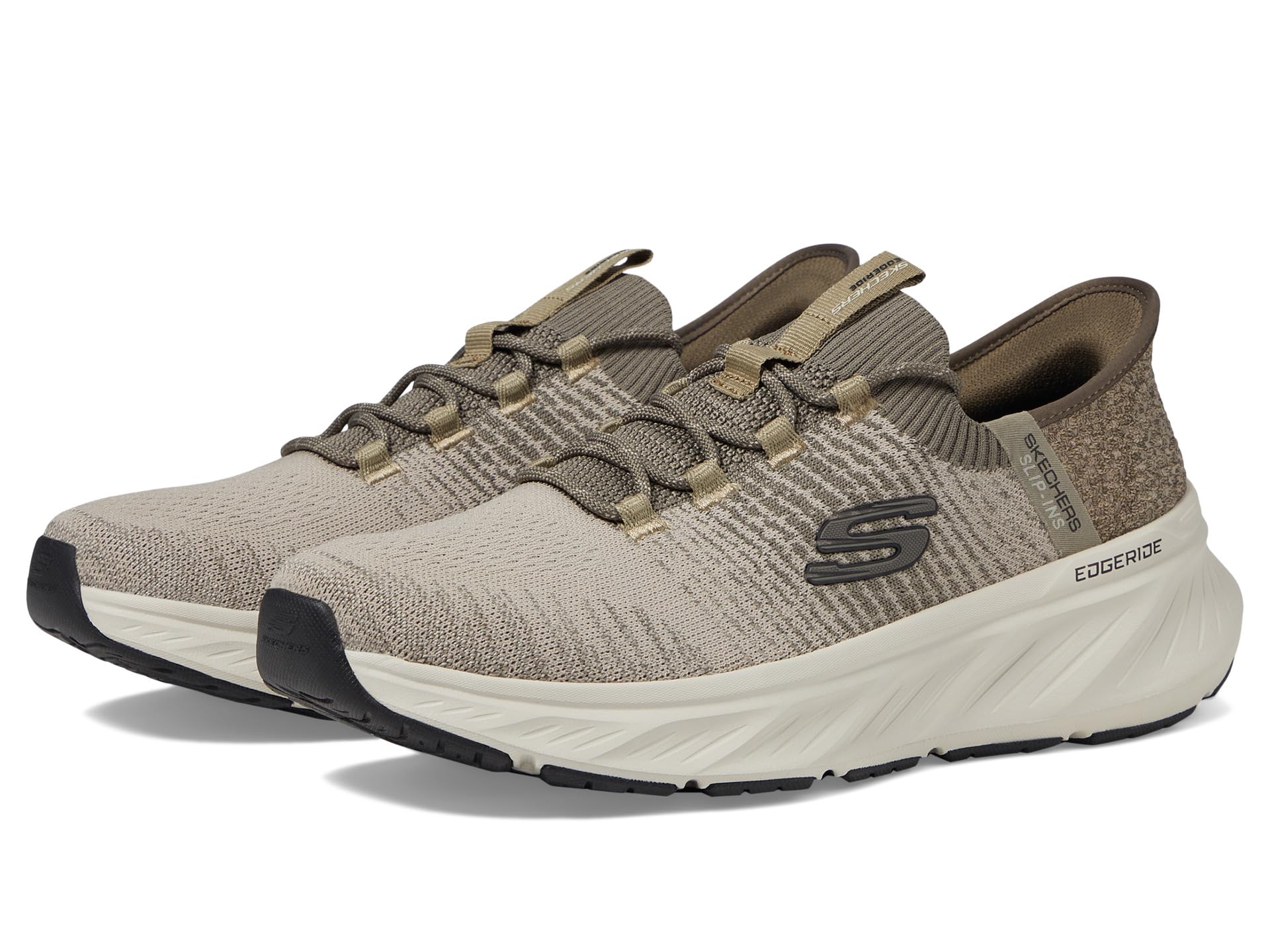 

Кроссовки SKECHERS Edgeride Raygo Hands Free Slip-In, серо-коричневый
