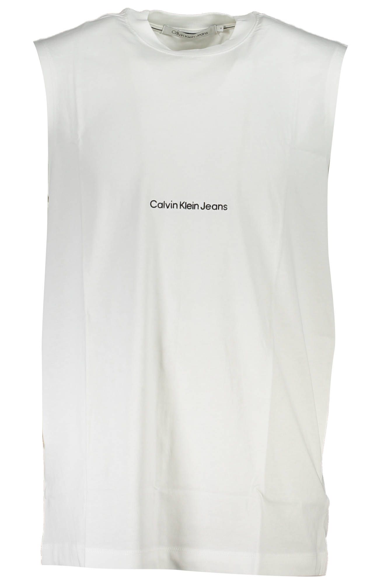 

Белая хлопковая мужская футболка Calvin Klein