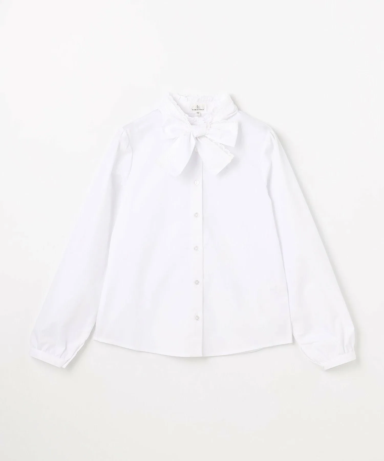 [150-170 см] Блузка с кружевной лентой Kids Suite, Off-white [002] — фото 4