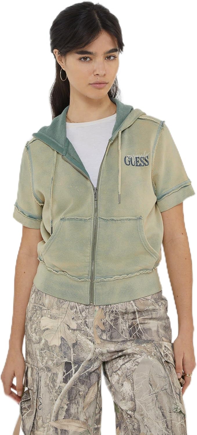 

GUESS Originals худи с коротким рукавом, постиранное, Santolina Grey Multi