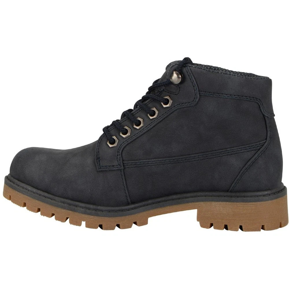 Женские ботинки Lugz Mantle Mid цвета морской волны с круглым носком и шнуровкой, синий — фото 3