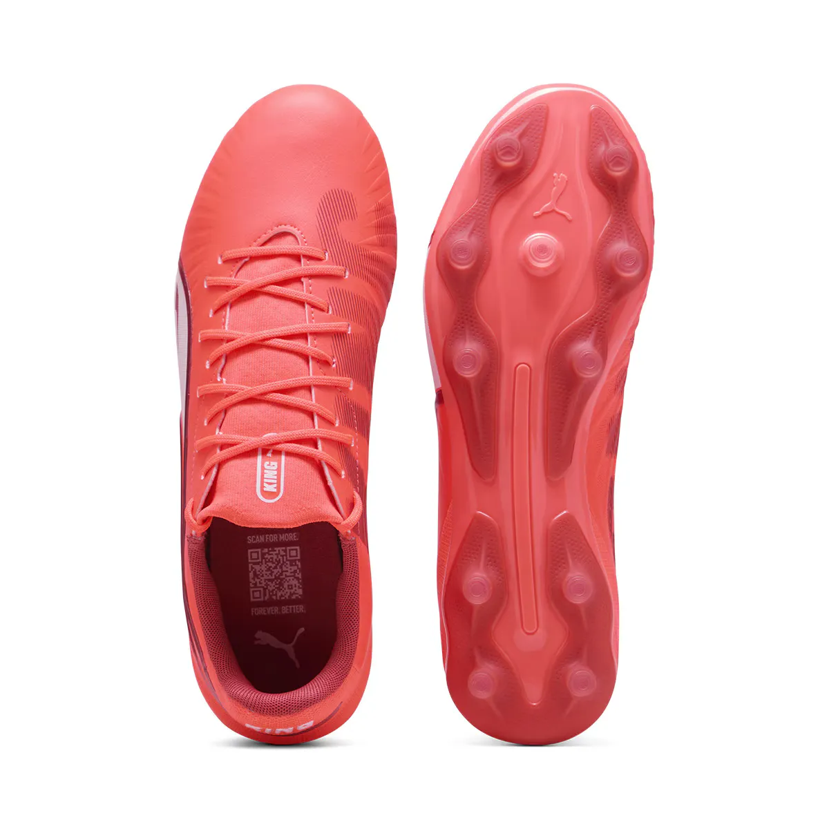 King Match FG/AG Jr Puma Мужские футбольные бутсы, красный — фото 3