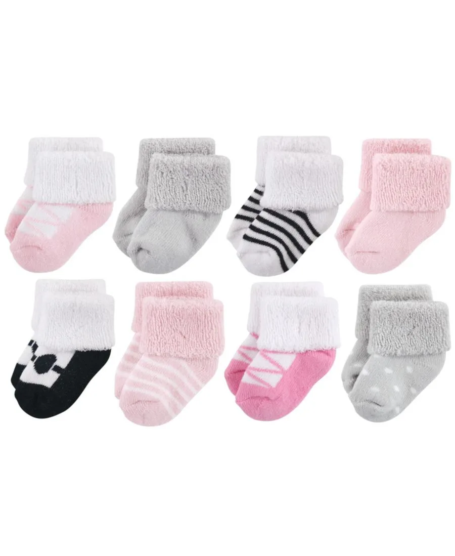 Мягкие носки Comfort Terry, упаковка из 8 пар Luvable Friends, розовый черный ballet — фото 2
