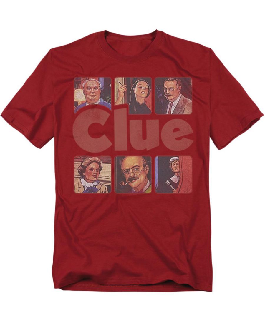 

Мужская футболка с персонажами из игры Clue 1986 года Hasbro+, Cardinal