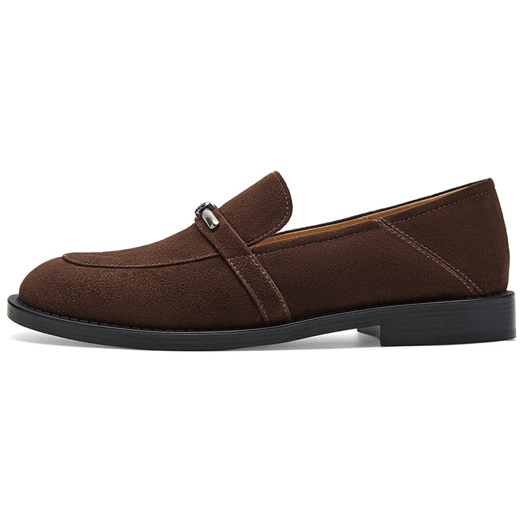 NINE WEST Коричневые женские лоферы на каблуке 2,3 см, цвет Brown