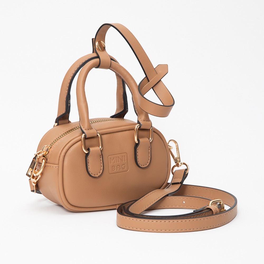 

Кожаный брелок для сумки Миниатюрная сумка Сумка через плечо FASHNZFAB, коричневый