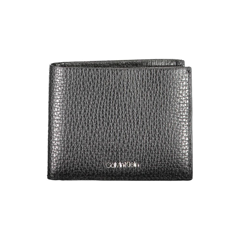 

Черный кожаный кошелек Calvin Klein, Black