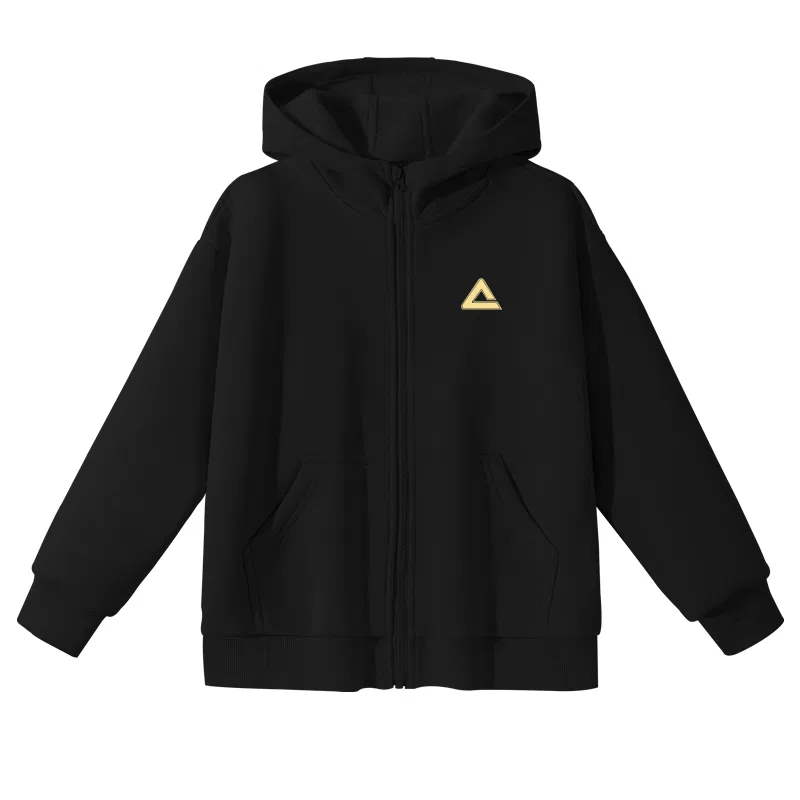 Детский свитшот с капюшоном PEAK Black/PK Minimalist Style Yellow Silicone K