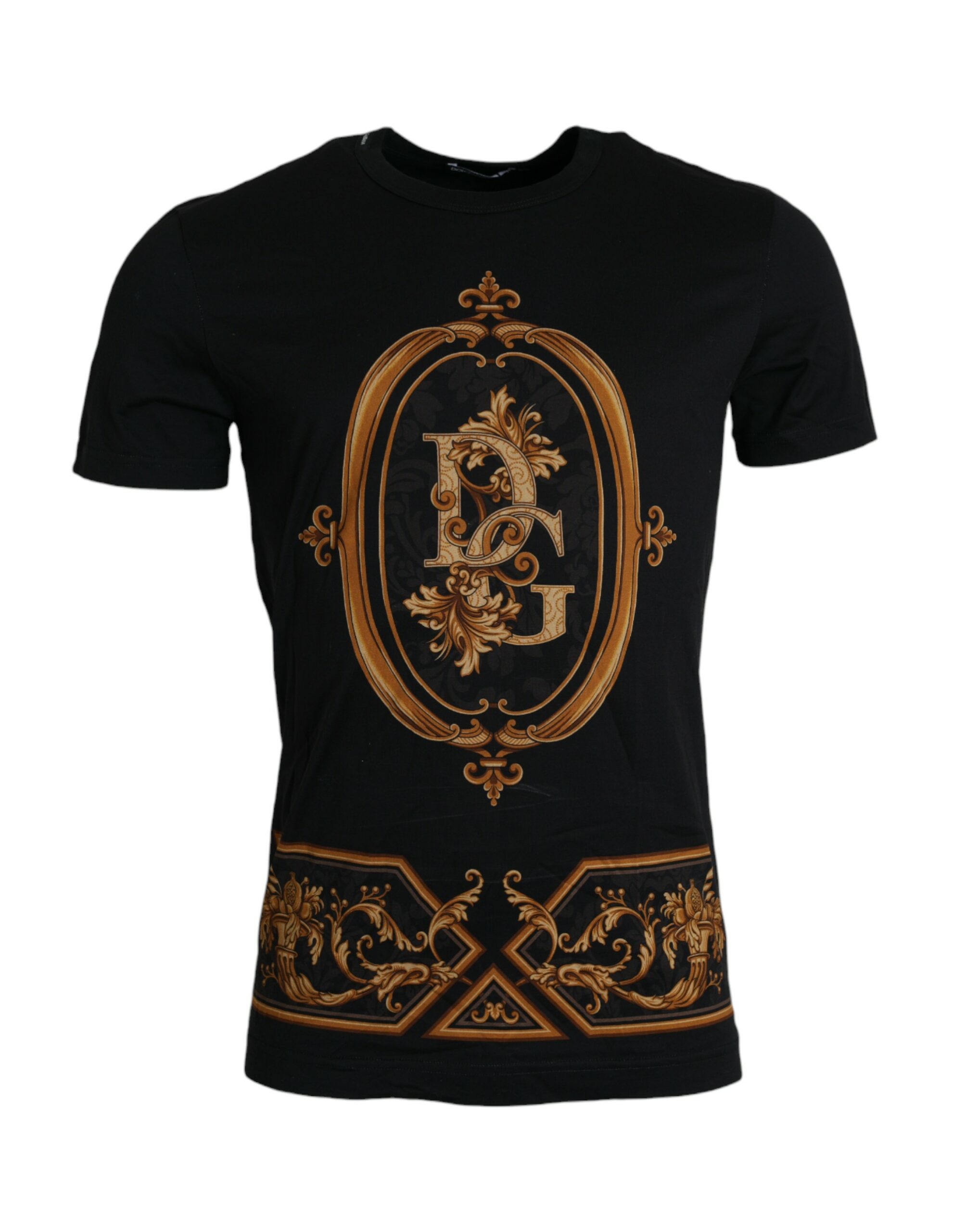 

Футболка из хлопка с круглым вырезом и принтом логотипа Black Gold Dolce & Gabbana