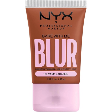 

NYX Professional Makeup Blurring Tint Foundation Среднее покрытие, матовое покрытие с ниацинамидом матча и глицерином, 30 мл, оттенок Warm Caramel 16