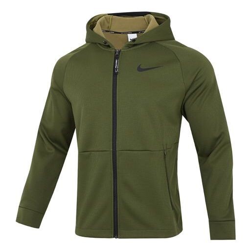 

Куртка Nike Pro Therma-FIT Fleece Stay Warm Sports Training Hooded Jacket Green, зеленый