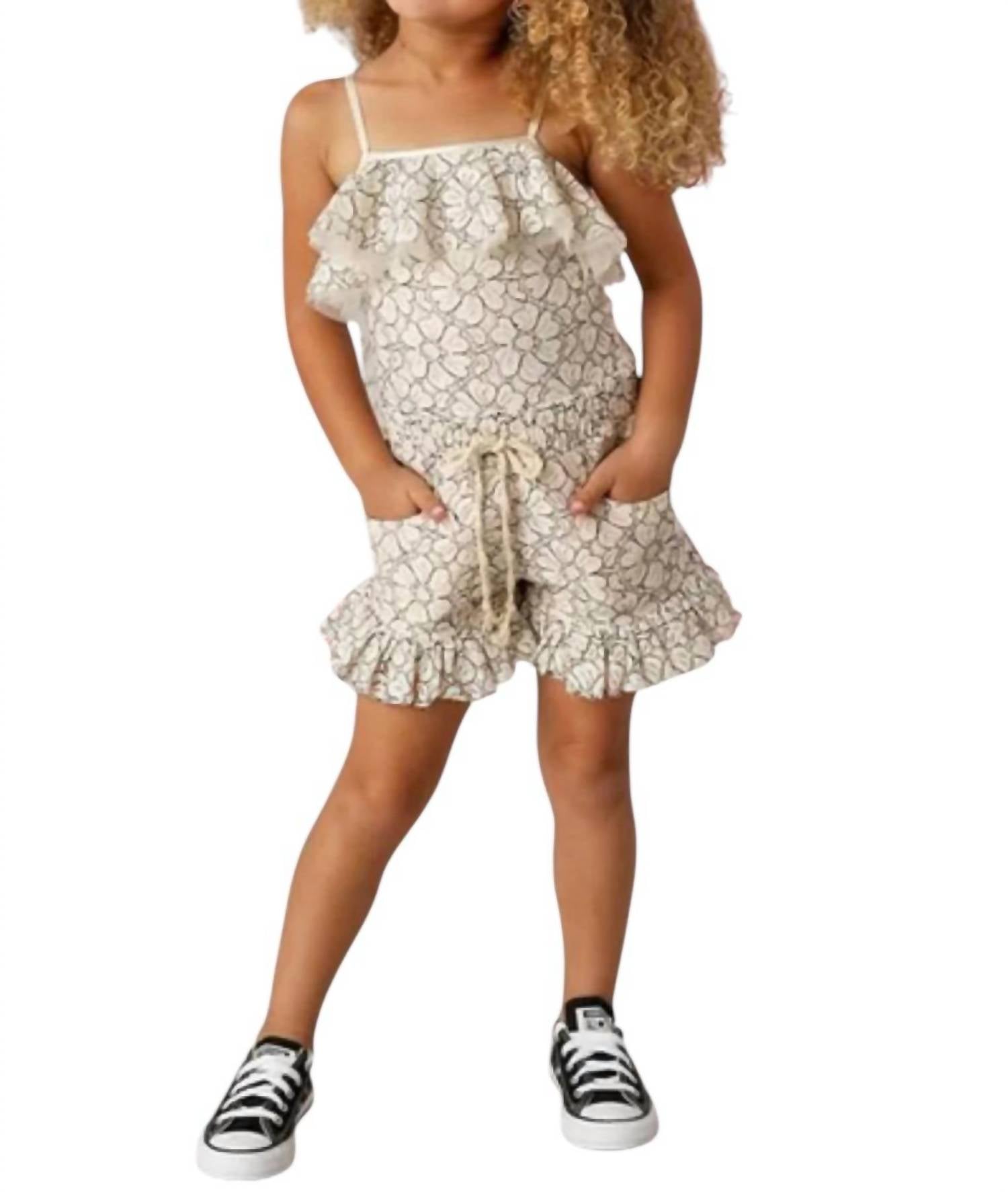 

Детский кружевной комбинезон в бежевом цвете Ooh! La