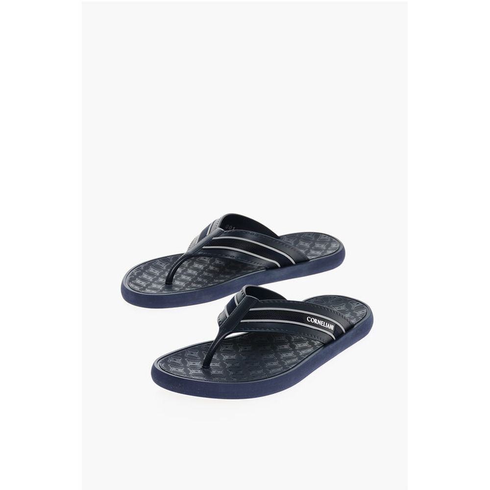 

Резиновые шлепанцы с логотипом Corneliani, Black