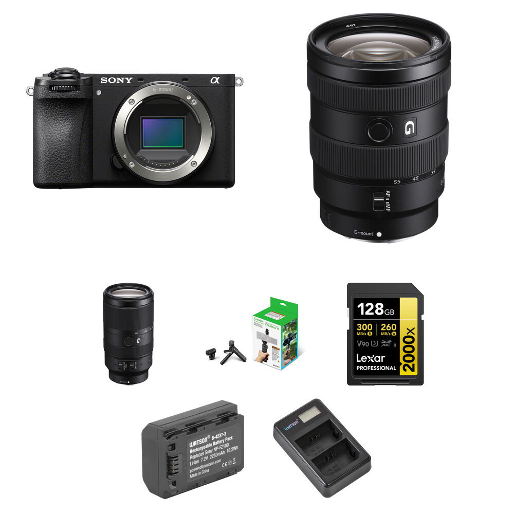 

Беззеркальная камера Sony a6700 Mirrorless Camera with 16-55mm and 70-350mm Lenses