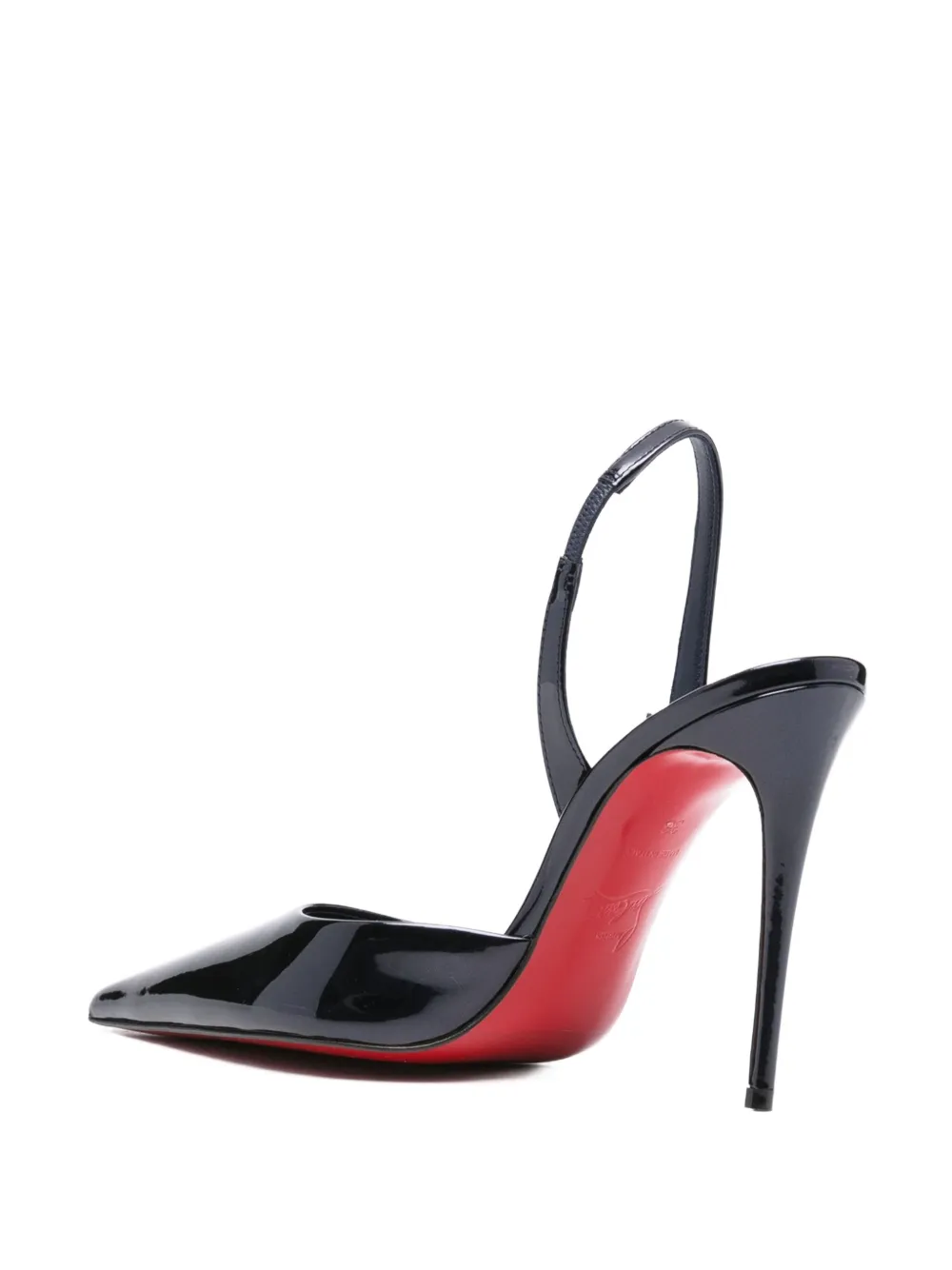 Туфли с заостренным носком и ремешком на пятке Christian Louboutin, синий — фото 3