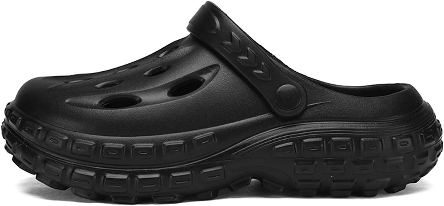 

Мужские и женские садовые сабо, легкие, с поддержкой свода стопы, противоскользящие, для пляжа, улицы и душа Generic, черный