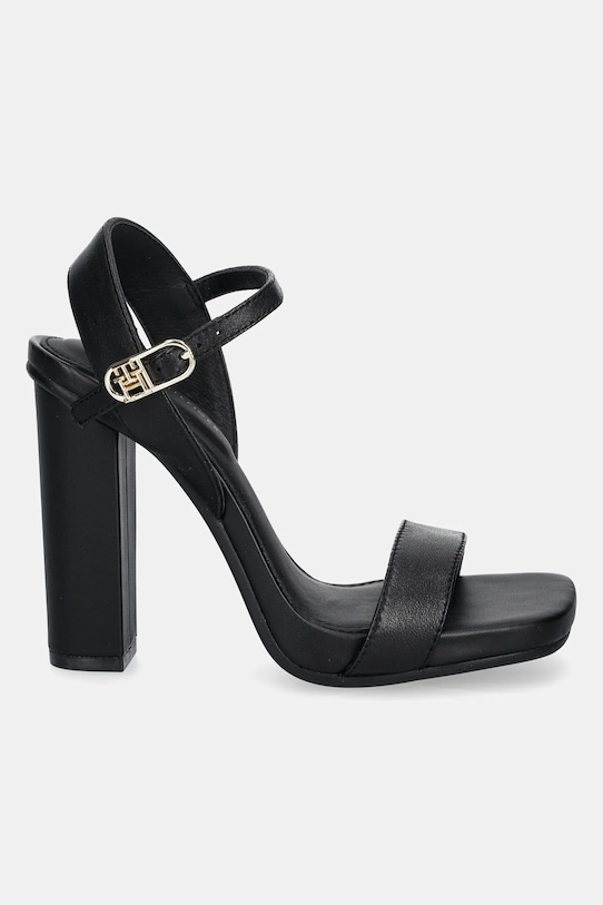 Кожаные сандалии на высоком каблуке HIGH HEEL LEATHER SANDAL Tommy Hilfiger, черный — фото 2