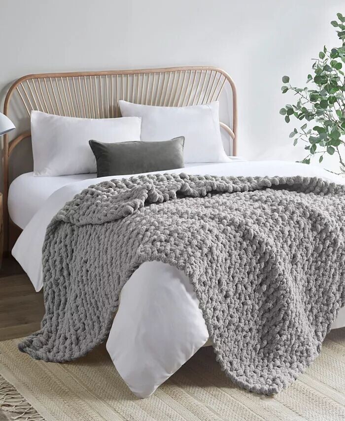 

Плед из синели плотной вязки, 50 x 60 дюймов Madison Park, розовый