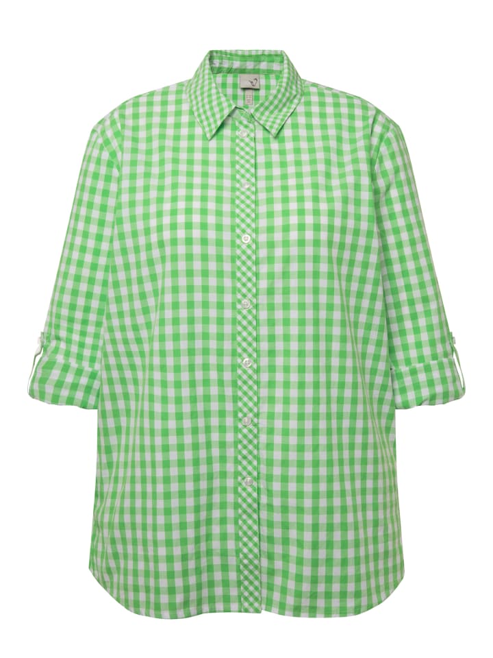 

Традиционная блузка травянисто-зеленого цвета Ulla Popken