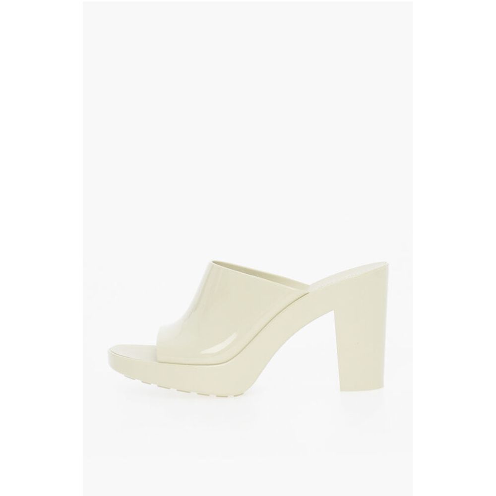 Сандалии на каблуке GLEAM из резины 10 см Bottega Veneta, White — фото 3