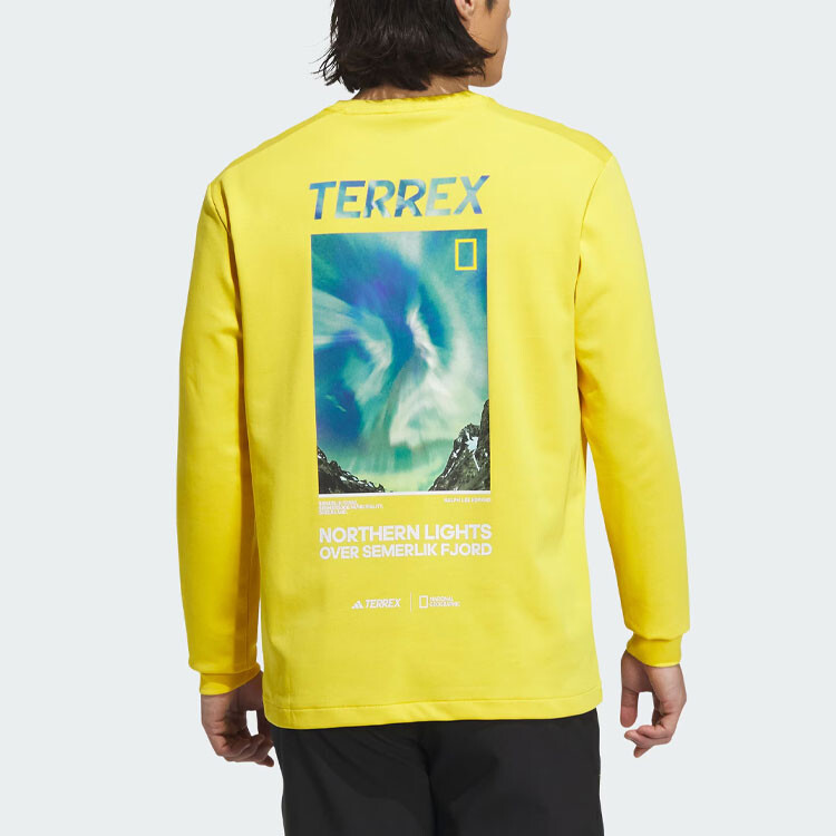Футболка National Geographic X National Geographic Co-branded Section для мужчин, желтая Adidas, желтый — фото 3