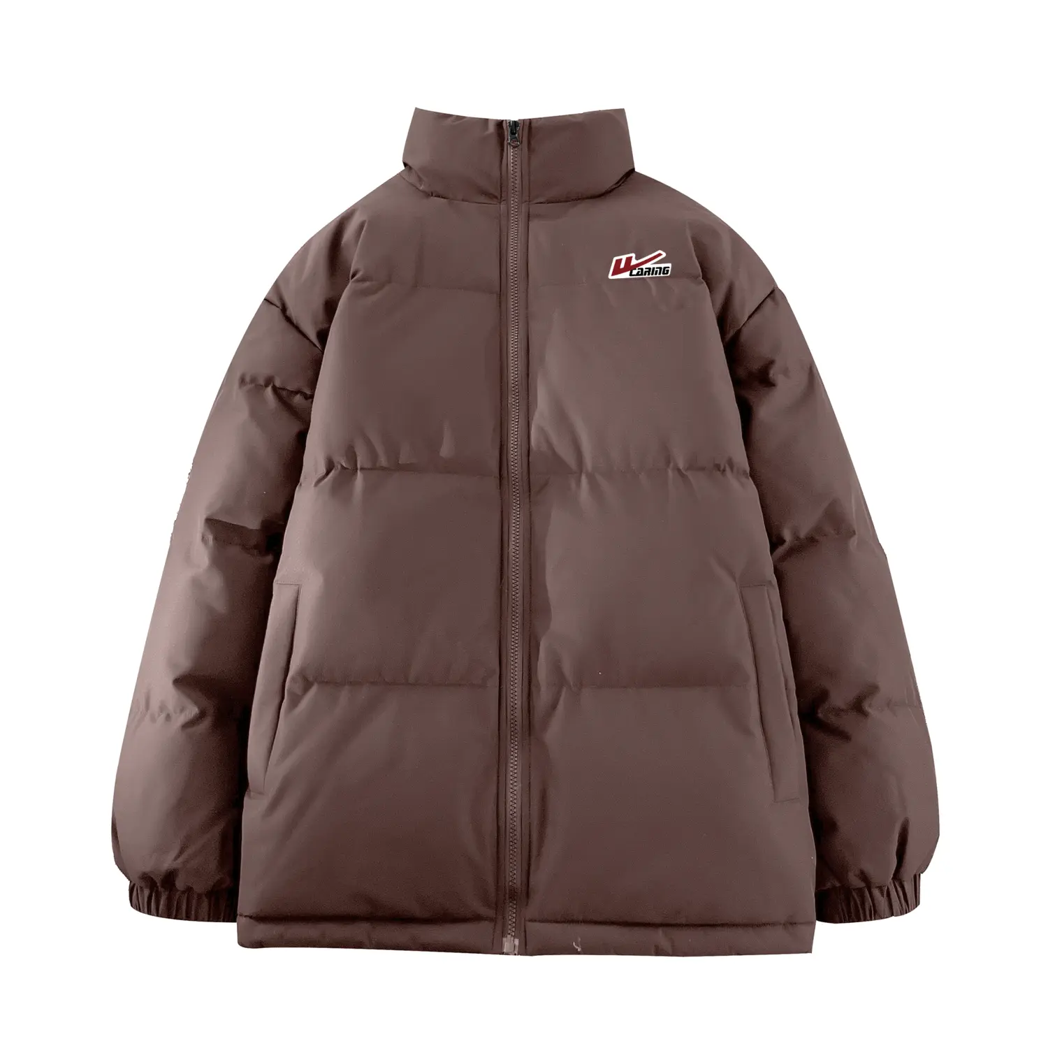 

Пуховик женский с воротником стойкой и подкладкой из флиса WARRIOR, coffee (diy badge)