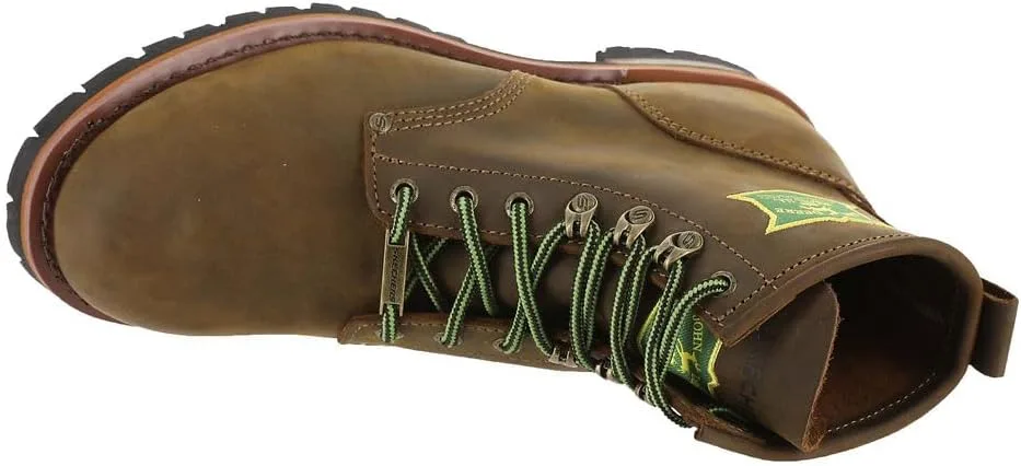 Мужские рабочие ботинки Skechers John Deere: Cascades из кожи на шнуровке, темно-коричневый — фото 2