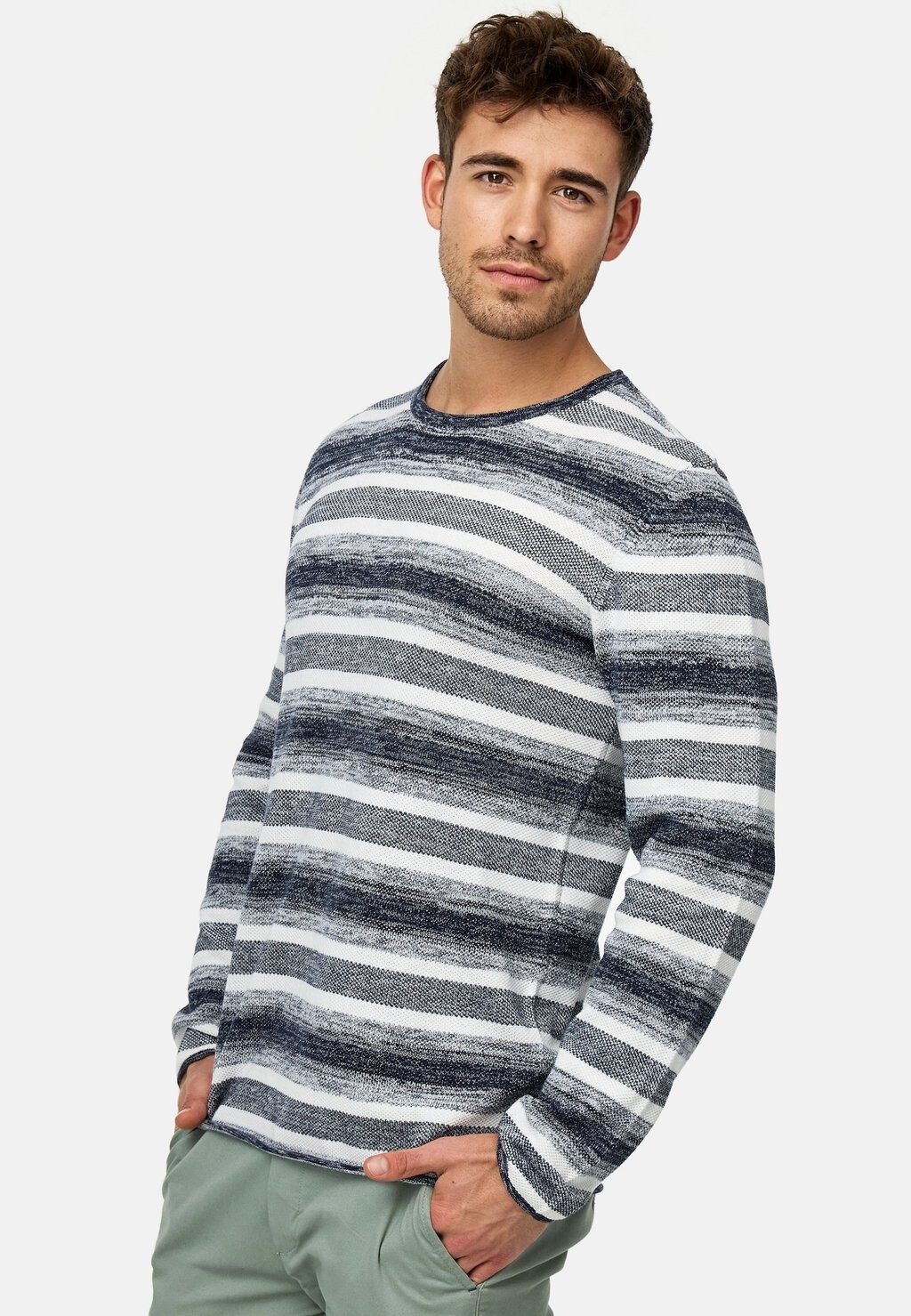 

Вязаный свитер Manfred INDICODE JEANS, синий