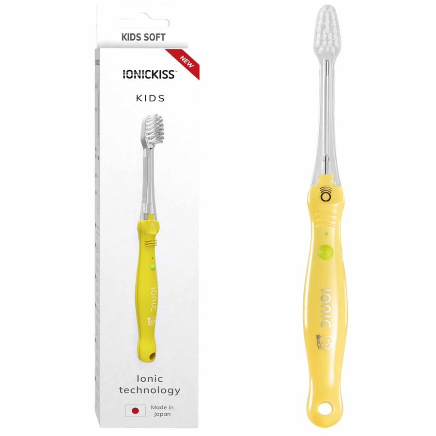 Детский набор - IONICKISS Kids Soft Yellow Ionic Toothbrush + 2 шт. Мягкие советы для детей Inna marka — фото 2