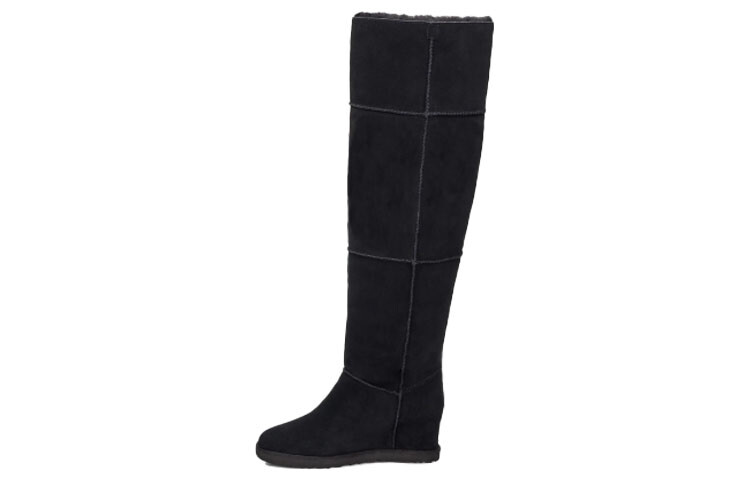 Угги женские UGG Classic Femme до колена, черный