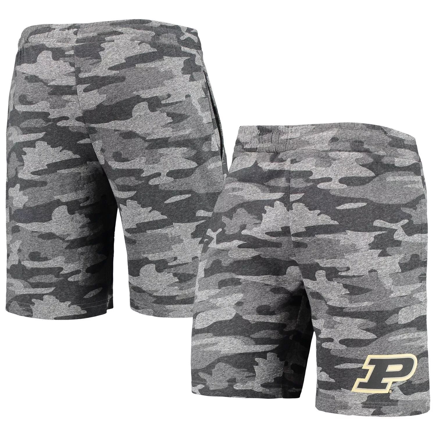 

Мужские шорты Concepts Sport угольного/серого цвета Purdue Boilermakers Camo Backup Terry Jam Lounge Shorts