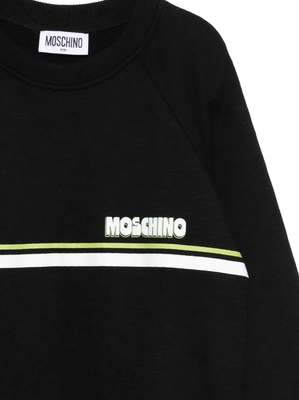 Толстовка в полоску Moschino Kids, черный — фото 3