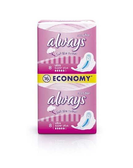 

Гигиенические прокладки, Sensitive Super, 16 шт. Always, Ultra